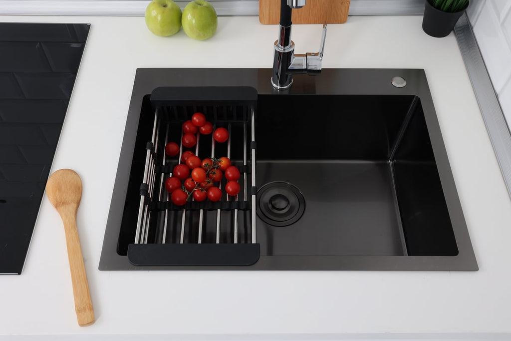 Égouttoir à vaisselle extensible en acier inoxydable