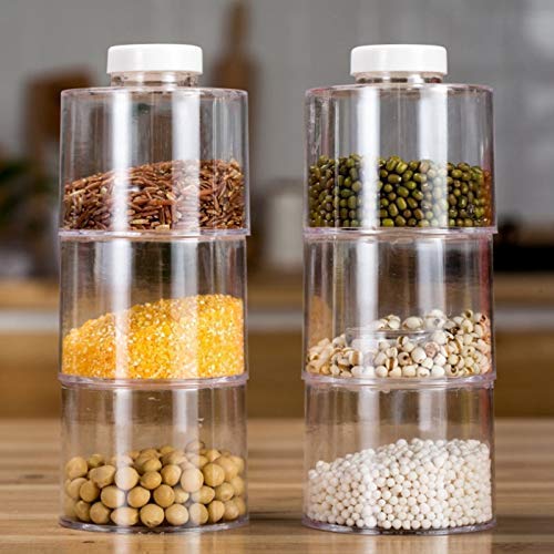 Tour à Épices Acrylique – Lot de 6 Pots Rangement Cuisine