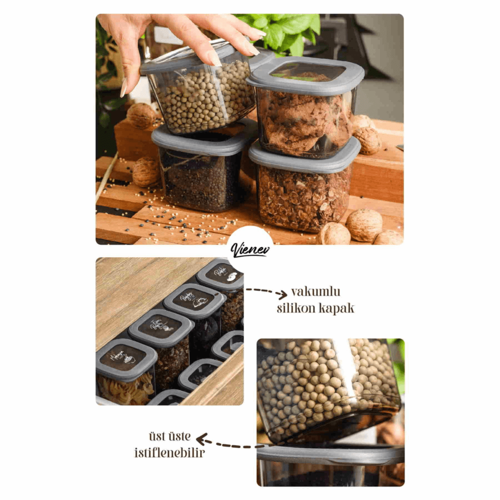  Transformez votre rangement avec les boîtes Élegani !

✅ 20 pièces polyvalentes : 5 tailles adaptées à vos besoins (0,3L à 1,8L).

🔒 Couvercles hermétiques : Protègent contre l’humidité et les parasites.

🍚 Idéal pour cuisine/bureau : Aliments secs, riz, pâtes, ou matériel de bricolage.

🧼 Facile à nettoyer : Passe au lave-vaisselle pour une hygiène impeccable.
→ Conseil : Ajoutez un call-to-action comme « Voir les tailles disponibles ➡️ 