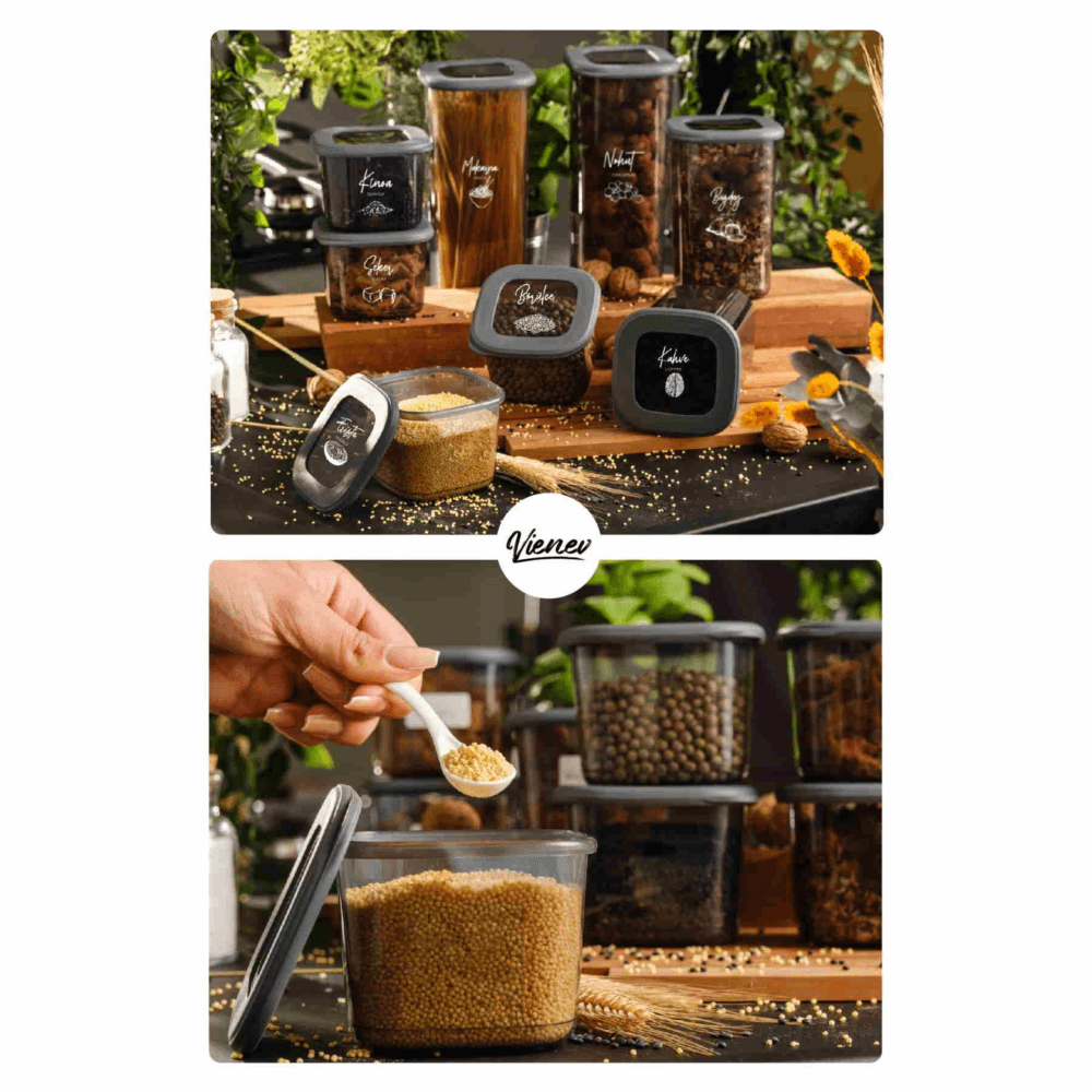  Transformez votre rangement avec les boîtes Élegani !

✅ 20 pièces polyvalentes : 5 tailles adaptées à vos besoins (0,3L à 1,8L).

🔒 Couvercles hermétiques : Protègent contre l’humidité et les parasites.

🍚 Idéal pour cuisine/bureau : Aliments secs, riz, pâtes, ou matériel de bricolage.

🧼 Facile à nettoyer : Passe au lave-vaisselle pour une hygiène impeccable.
→ Conseil : Ajoutez un call-to-action comme « Voir les tailles disponibles ➡️ 